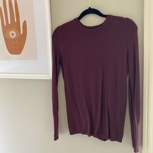 Maroon Lululemon open back sweater